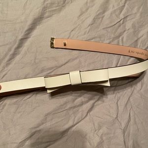 NWOT Kate Spade White Bow Belt Size M